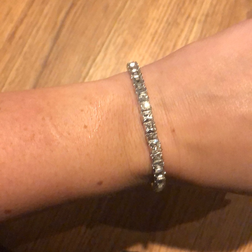Silver and costume diamond bracelet